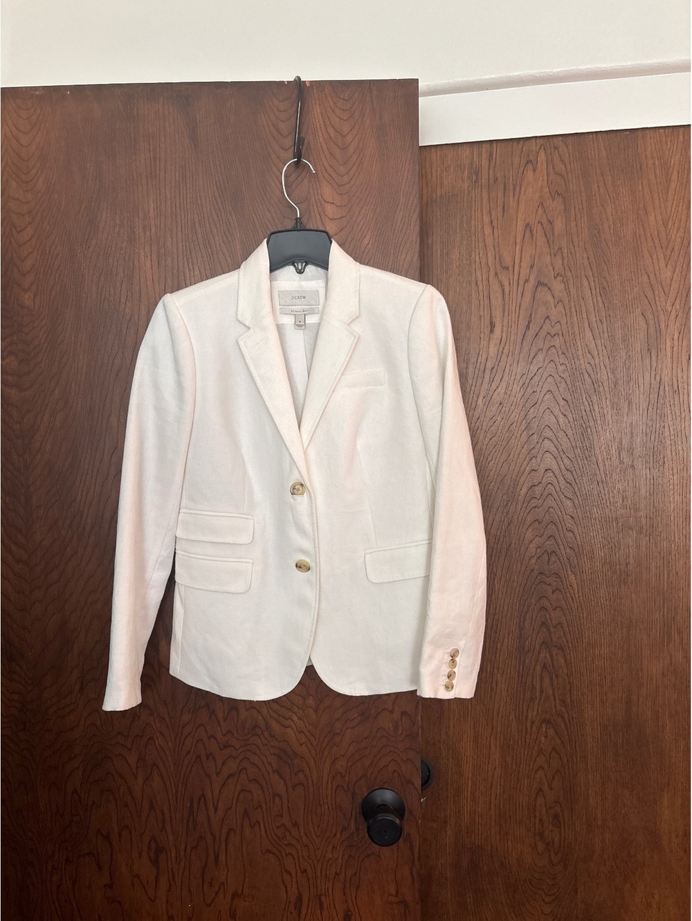 J.Crew Schoolboy Linen Blazer Size 6 in Cream White